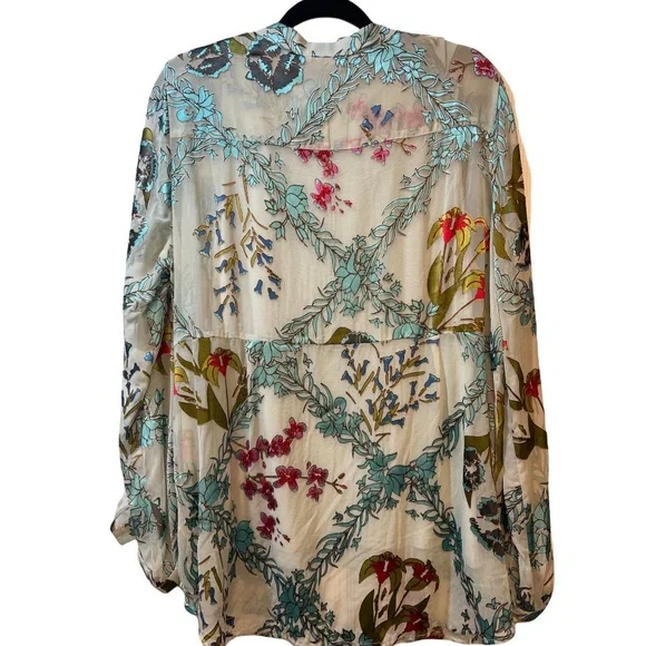 Soft Surroundings Becca Shirt & Cami - Burnout Velvet top - Picture 6 of 8